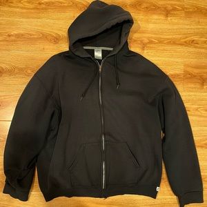 russell athletic black zip up hoodie